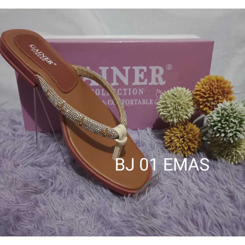 GAINER BJ 01 02 03  sandal teplek wanita gainer original