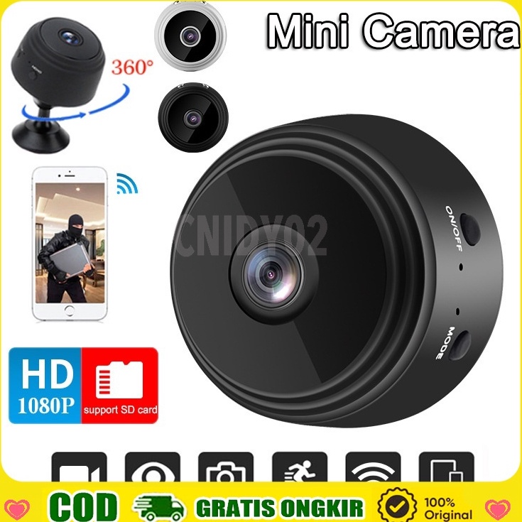 Paling Sesuai.. [ COD ] Mini WiFi IP Camera CCTV 1080P - A9 Kamera CCTV Wifi Kamera Pengintai CCTV m