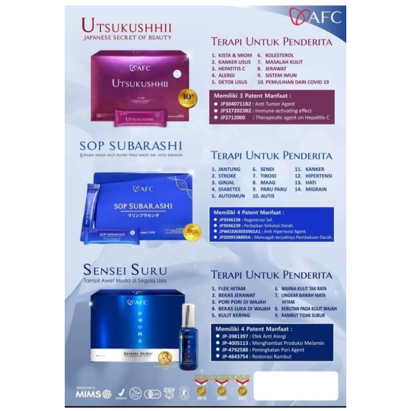 AFC suplemen kesehatan  asal Jepang sepaket