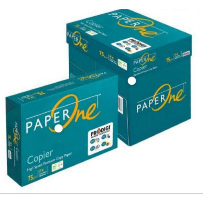 

Kertas F4 75gr paper one (per box isi 5 rim)