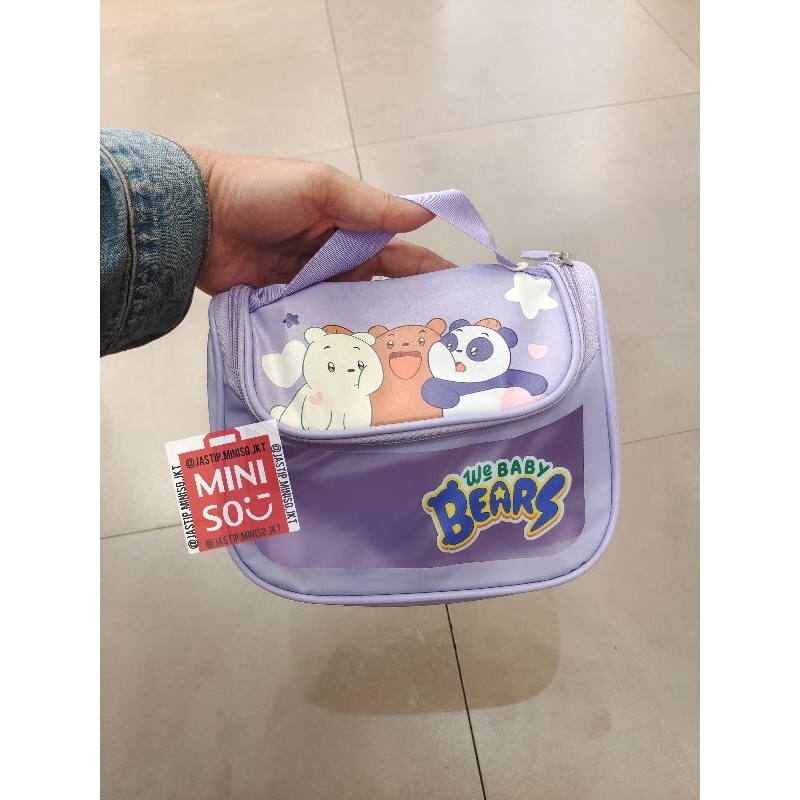 MINISO Toiletry Bag with Hook WE BABY BEARS Collection (21x10x15cm)