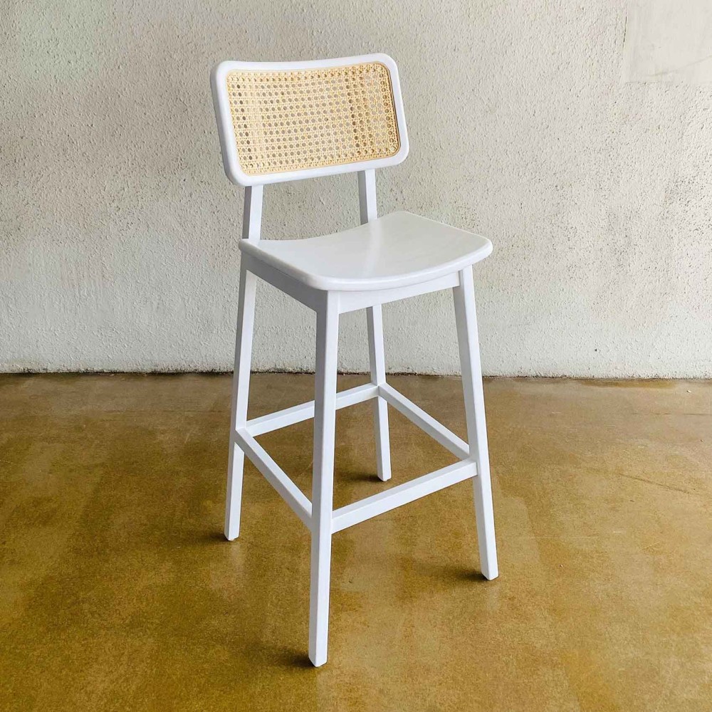 Maco Bar Stool Kursi Bar Minimalis Modern Duco Putih