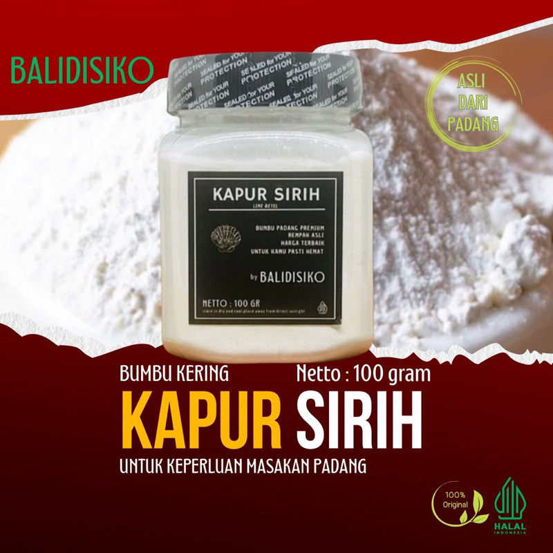

Kapur Sirih Untuk Makanan Bubuk Putih Kering 100 gr