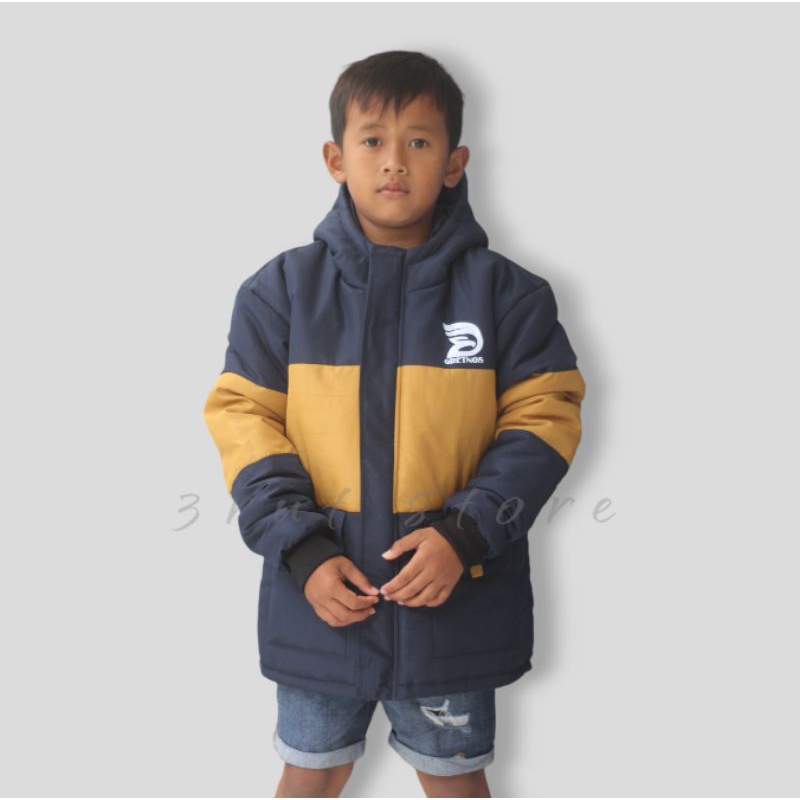 Jaket Puffer Vintage anak Laki laki Perempuan Jaket winter