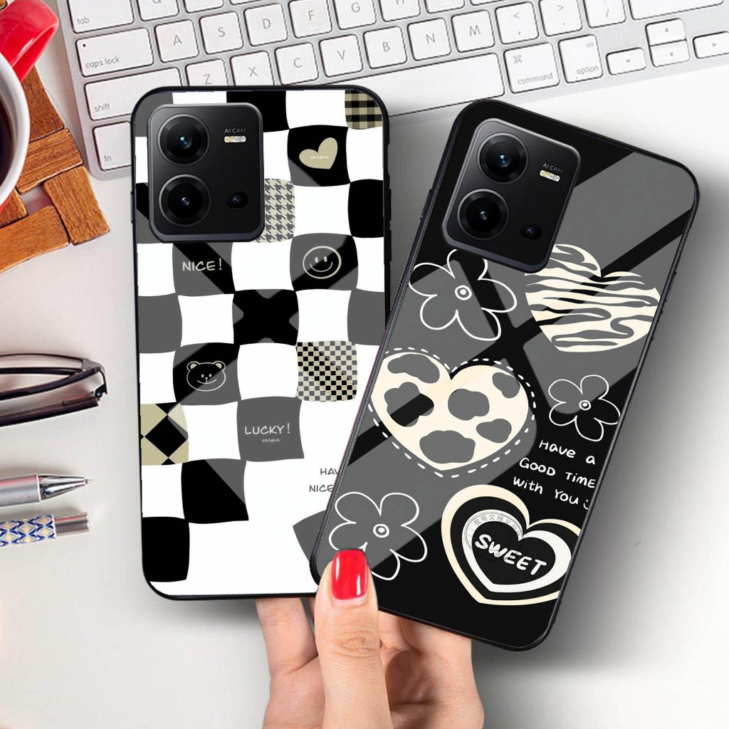 Case Kaca Vivo V25E - Kesing Hp Vivo V25E  - Case Kaca Kilau Vivo V25E- Case Vivo V25E (GC153)