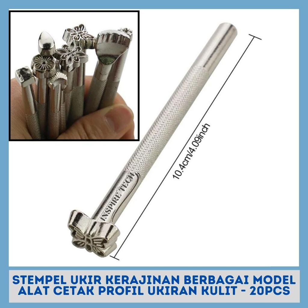 

mg Stempel Ukir Kerajinan Berbagai Model Alat Cetak Profil Ukiran Kulit - 20pcs