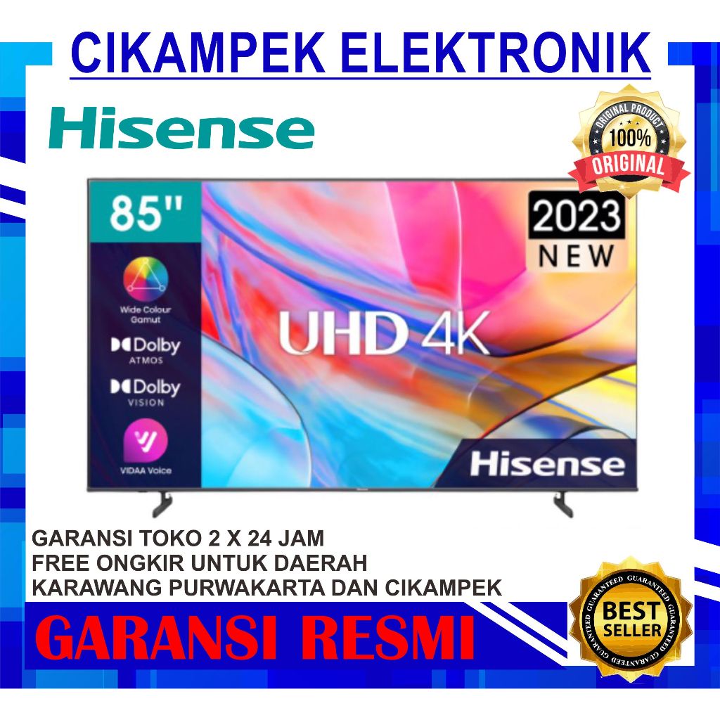 TV LED HISENSE 85A7K SMART TV 85 INCH 4K SMART TV OS VIDAA