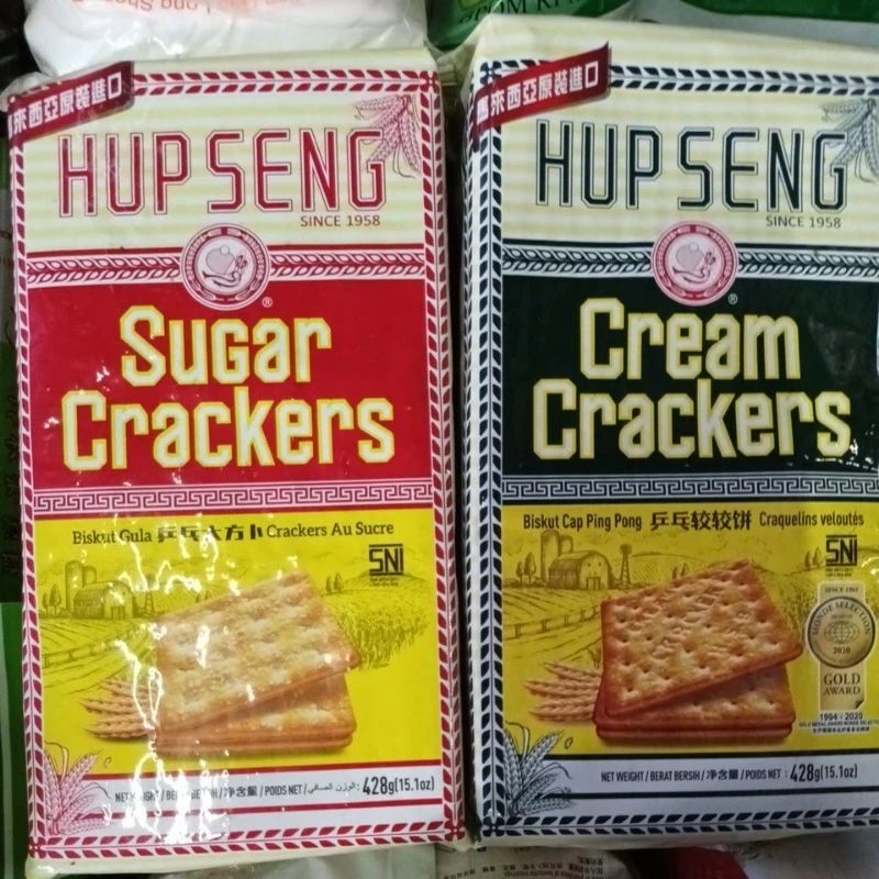 

HUP SENG Gula dan Cream /Sugar Crackers /Hup Seng Cream Crackers 428 Gram