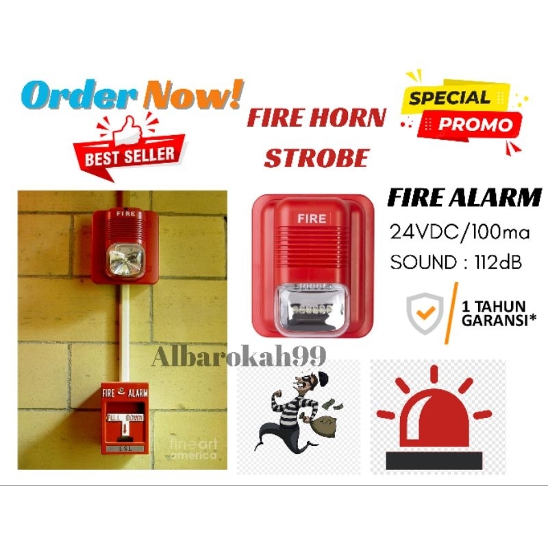 Fire Horn Strobe/Fire Alarm Sensor Bell
