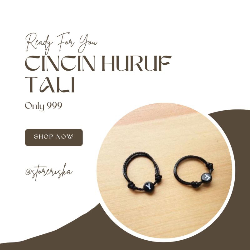 cincin inisial hitam