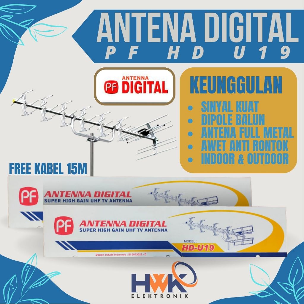 ANTENA PF HD U19 ANTENA DIGITAL SINYAL KUAT ANTENA HD U25 VERSI LITE ANTENA DIPOLE LILITAN BALUN