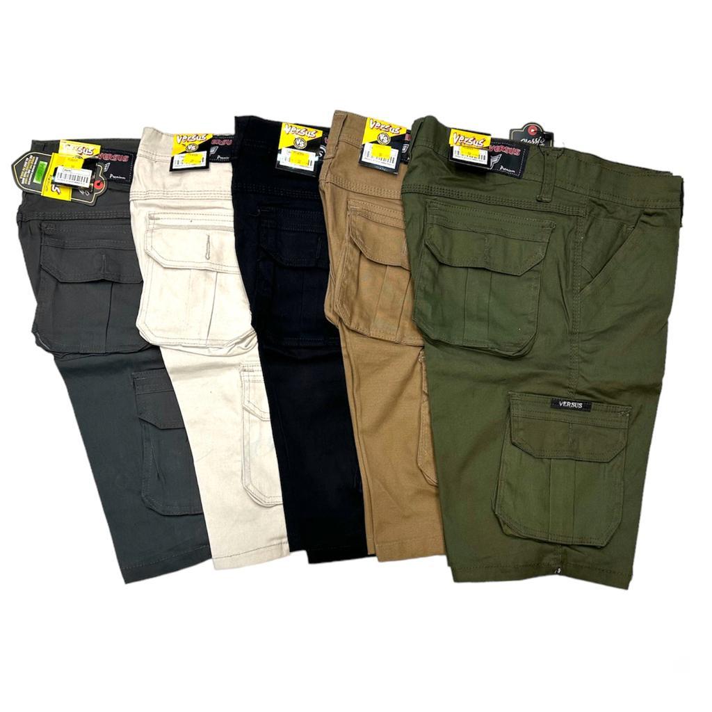 Celana Pendek Cargo Pria /Celana Pendek Pria/Celana Bahan Casual Kantong Samping