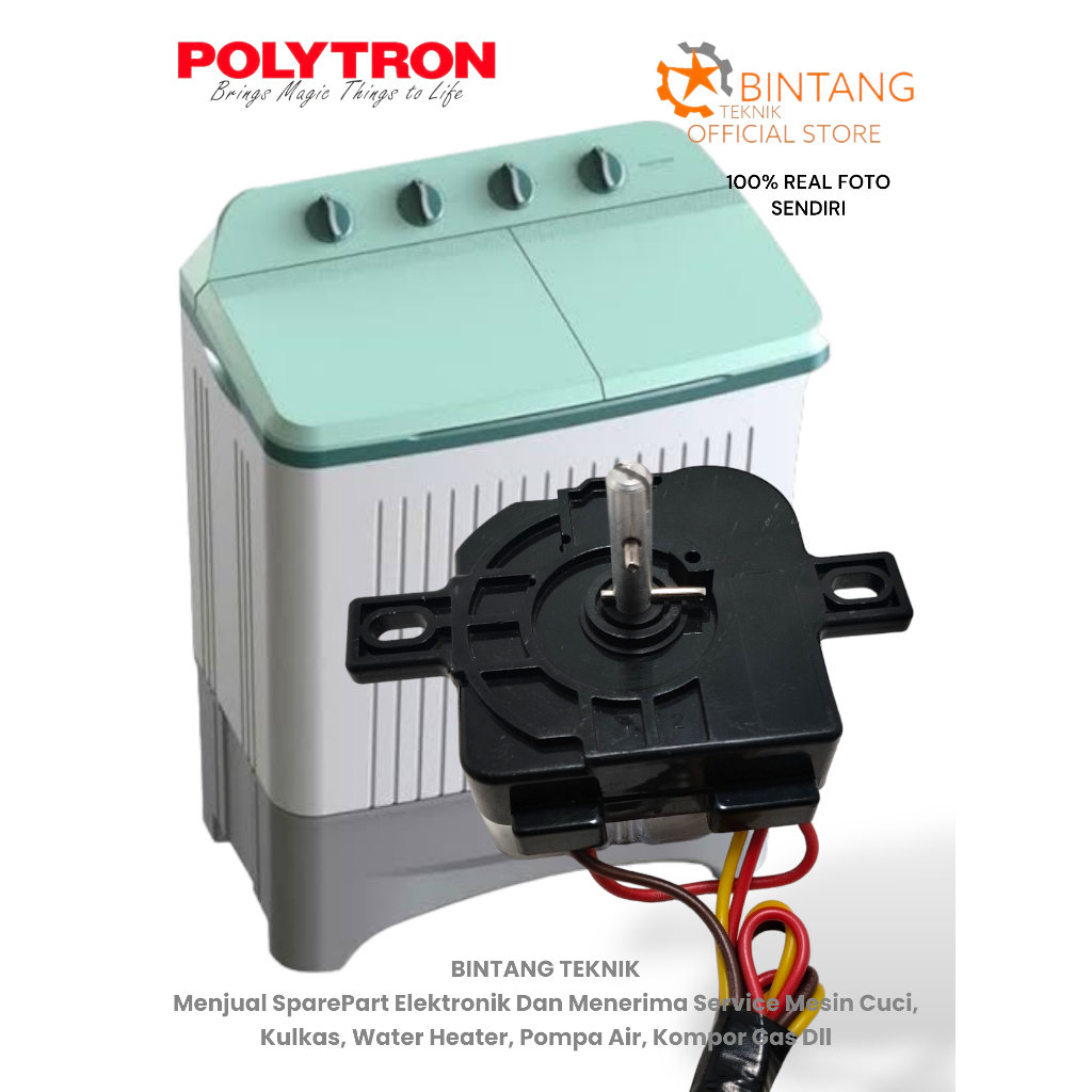 TIMER WAKTU WASH PENCUCI POYTRON MESIN CUCI POLYTRON 2 TABUNG MANUAL 6 SAMPAI 9KG