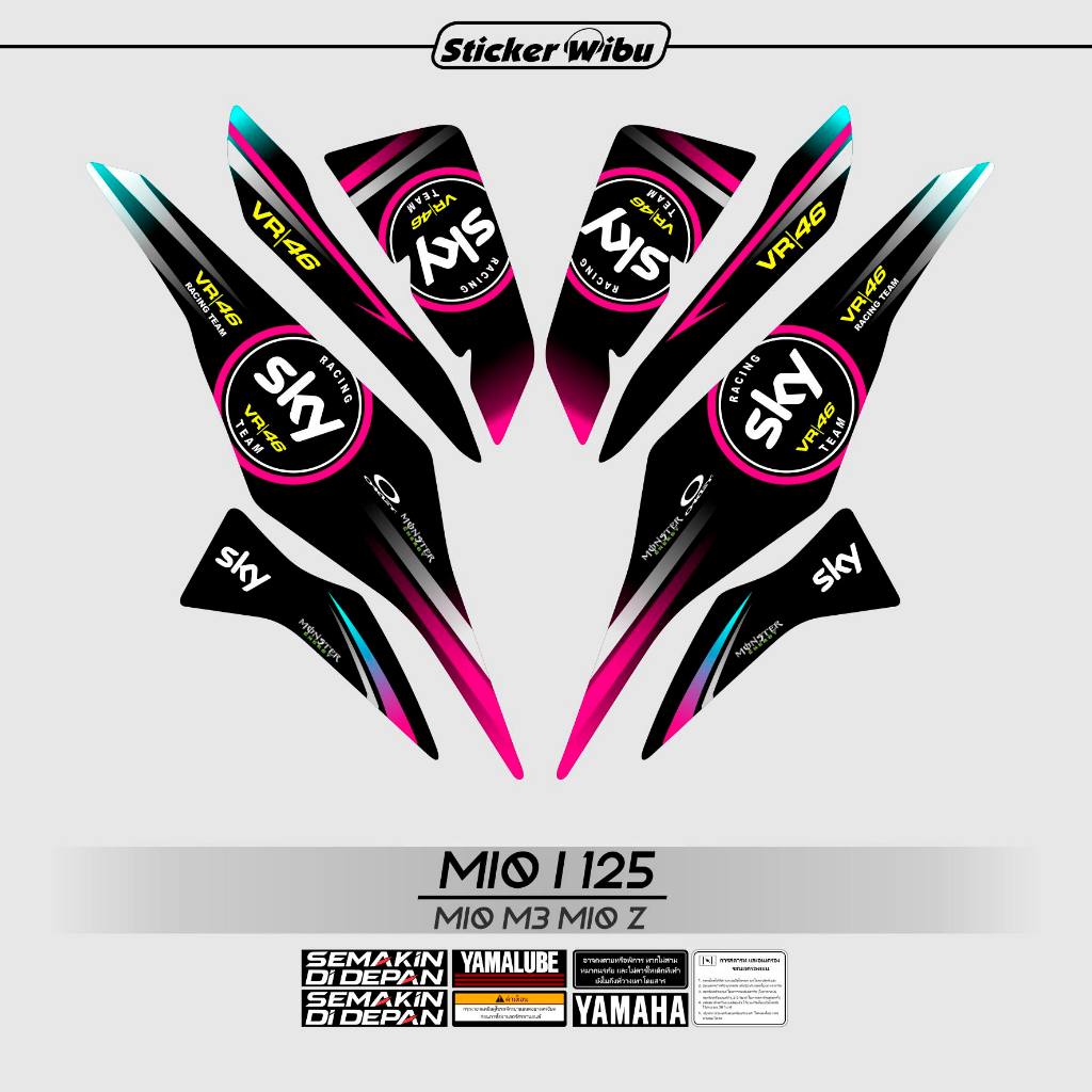 STRIPING MIO 125 MOTIF 5 / STICKER MIO M3 / Z / 125 / STIKER / STICKER / STIPING / STOCK DECAL / LIS