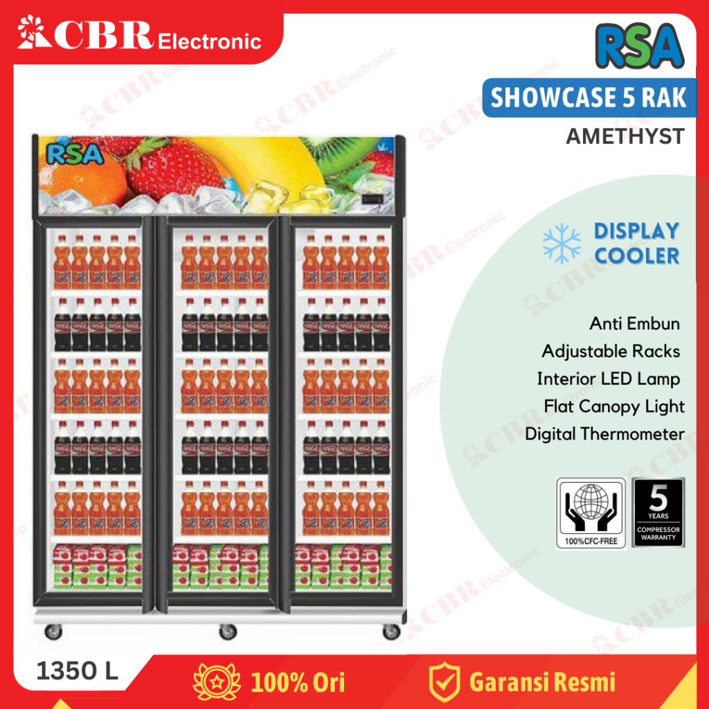 Showcase Display Cooler RSA 5 Rak AMETHYST