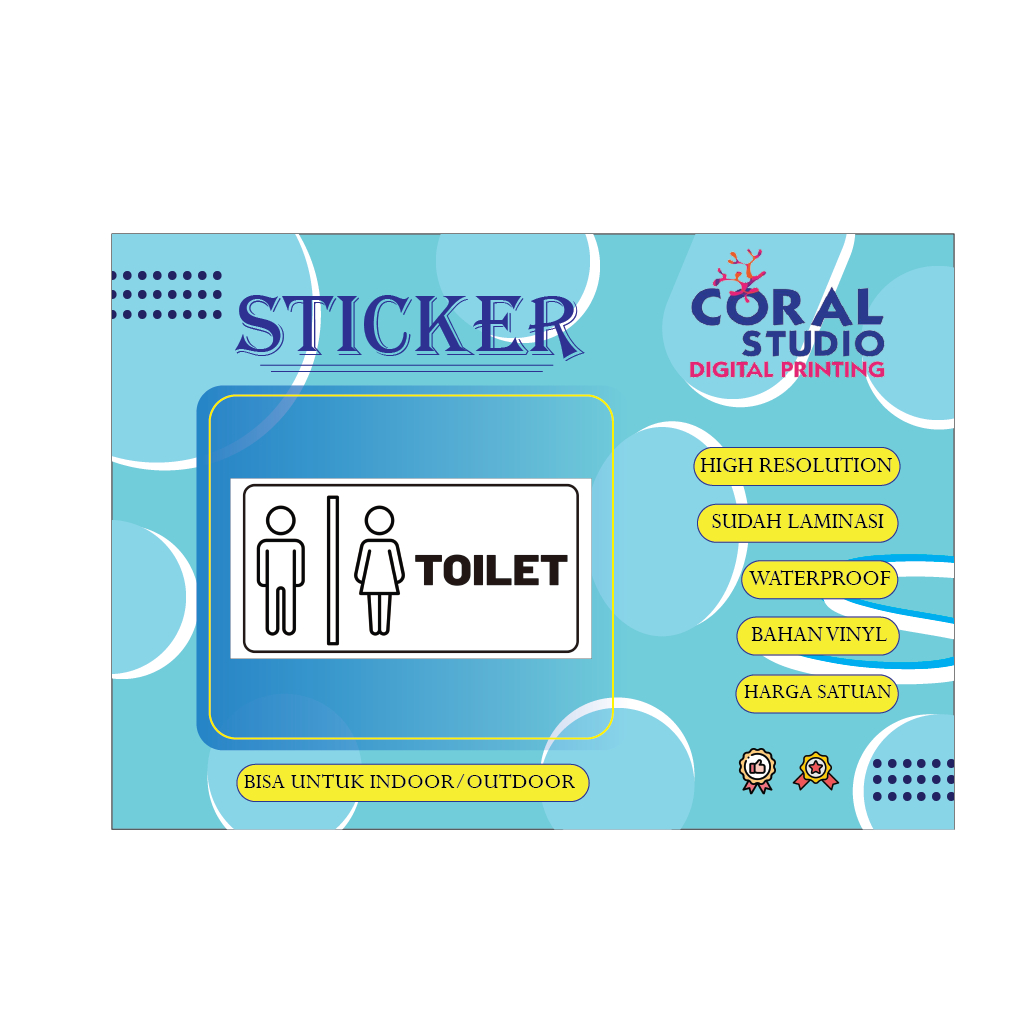 

Sticker / Stiker Toilet Pria / Wanita