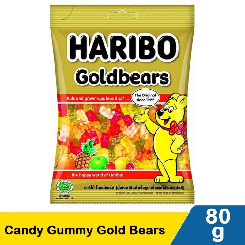 

Haribo Candy Gummy Gold Bears 80G