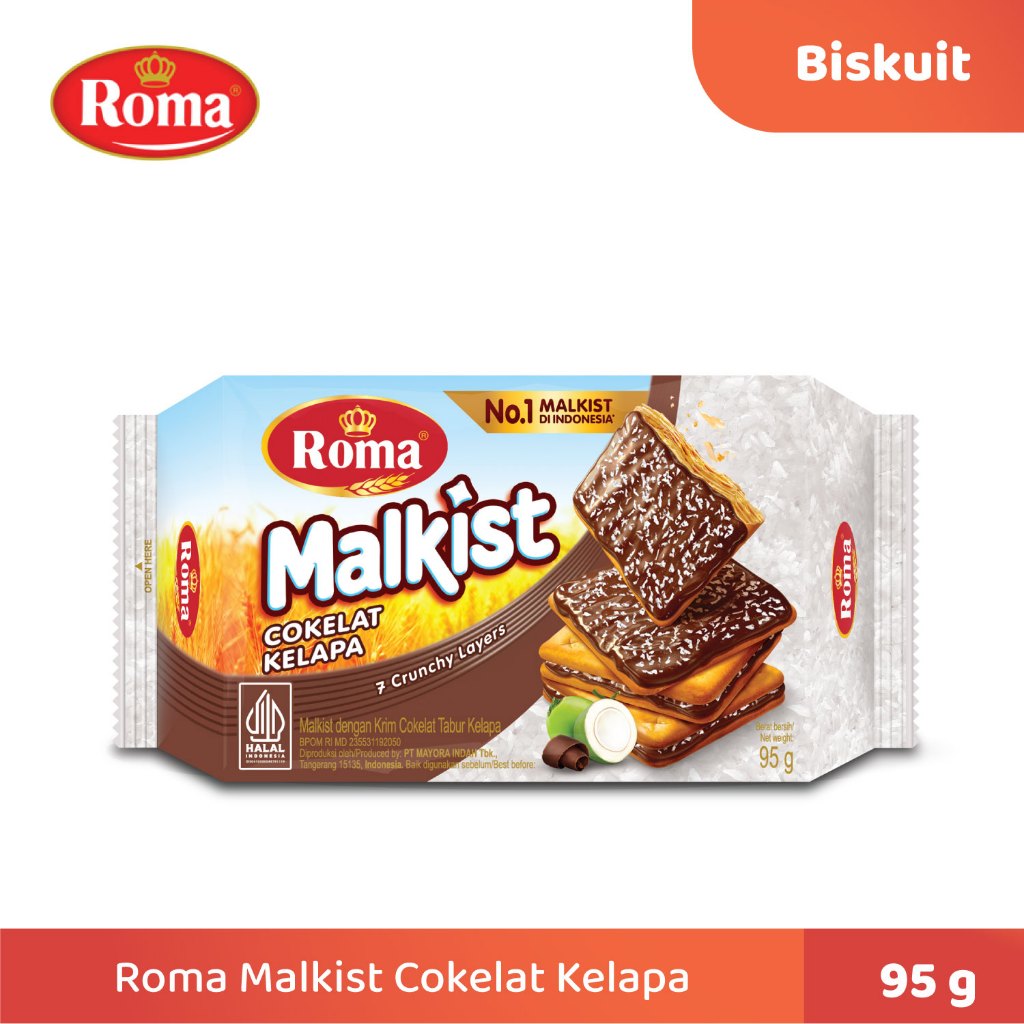 

Roma Malkist Cokelat Kelapa 95 Gr