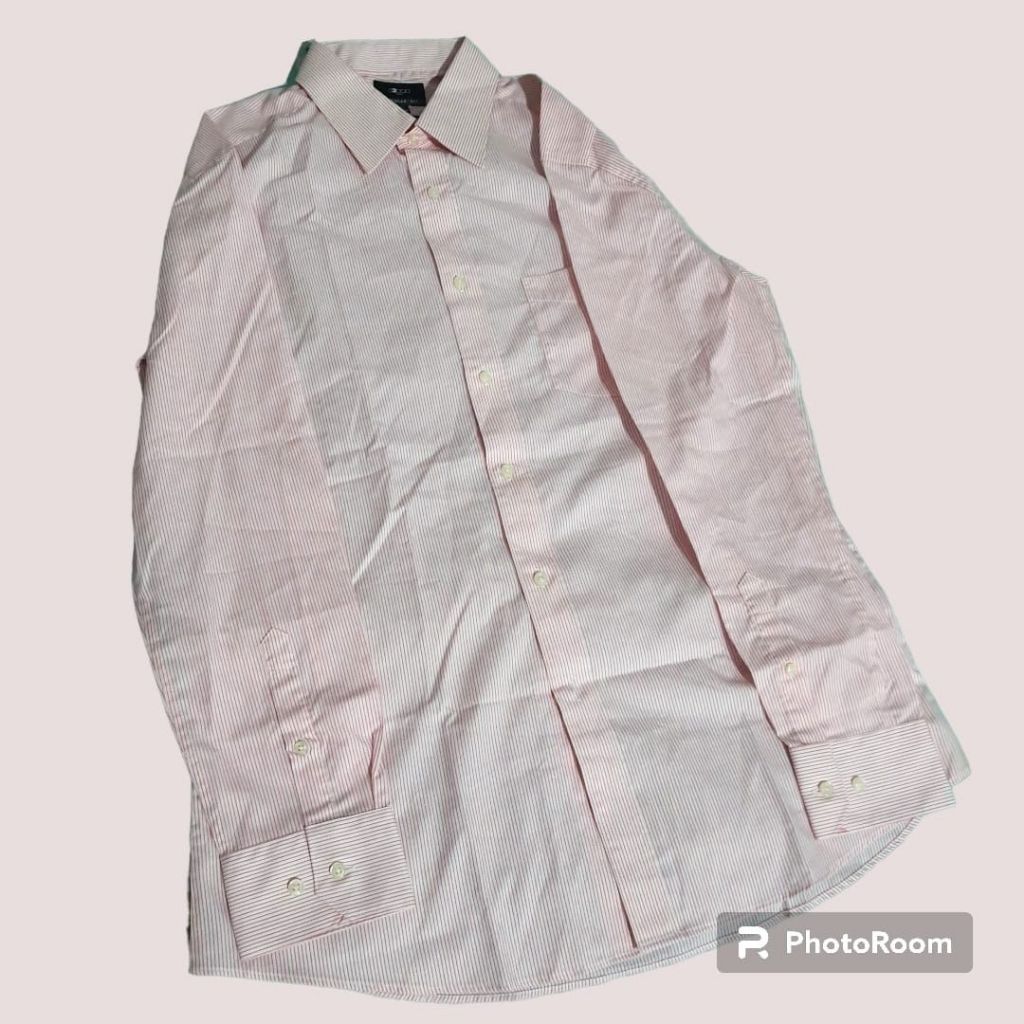 Kemeja Cowok Warna Soft Pink Ukuran 16 Merk G2000Men