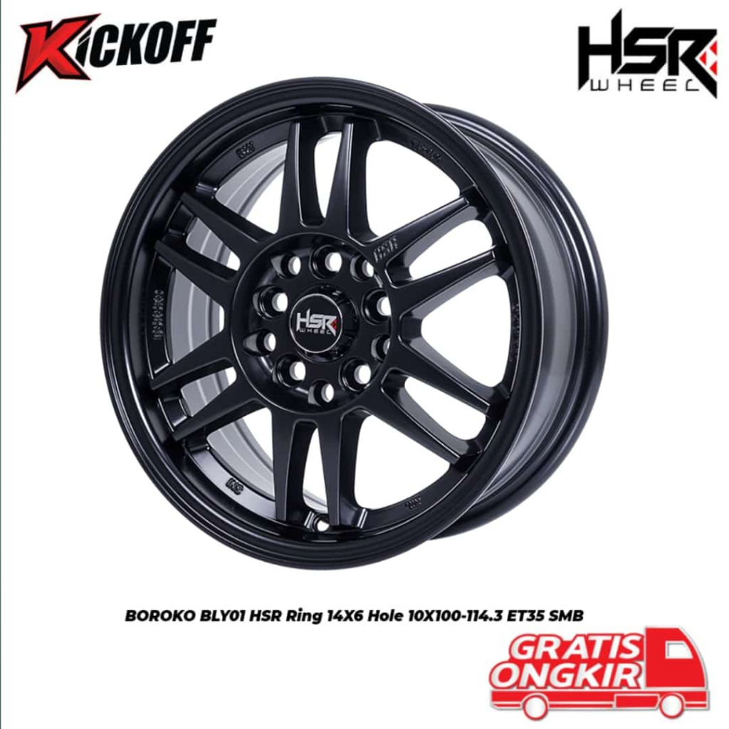 Velg Racing HSR Ring 14 Lebar 5,5 offset 35 HSR BOROKO BLY01 Buat LC300