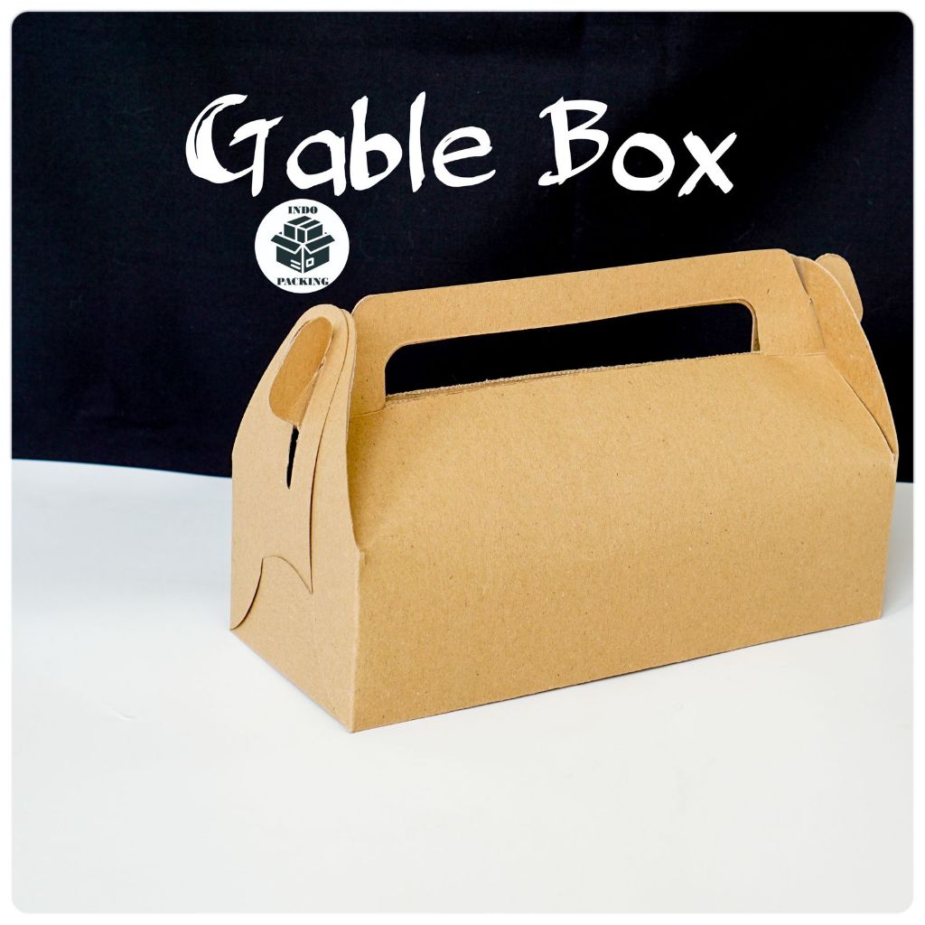 

(isi 10) Gable Box Kraft / Kotak Kado Jinjing Kotak Hampers Coklat