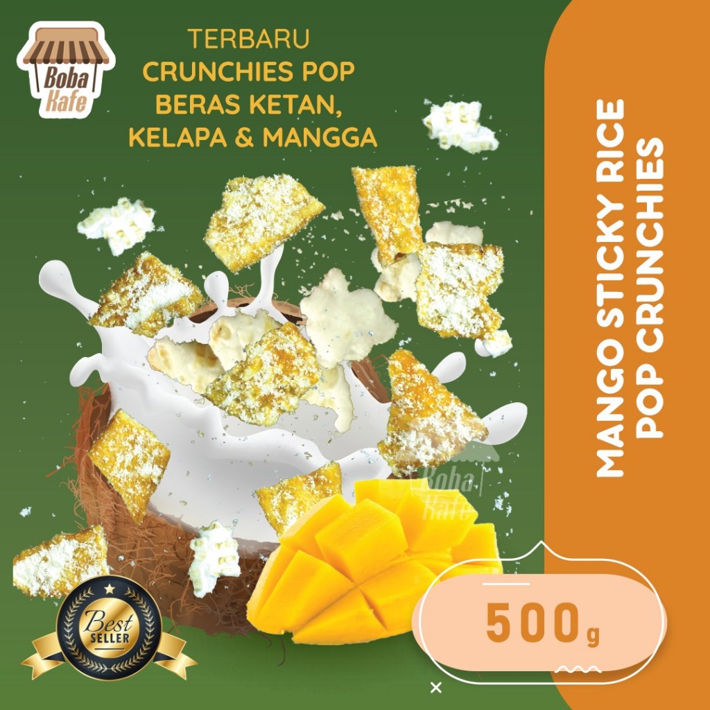 

MANGO STICKY RICE POP CRUNCHIES - TOPING STICKY RICE RASA MANGGA @500GR