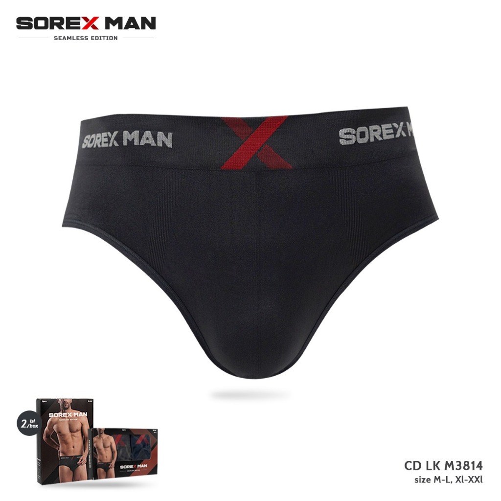 (2 PCS) Sorex Man Seamless Celana Dalam Segitiga Men Brief M 3814