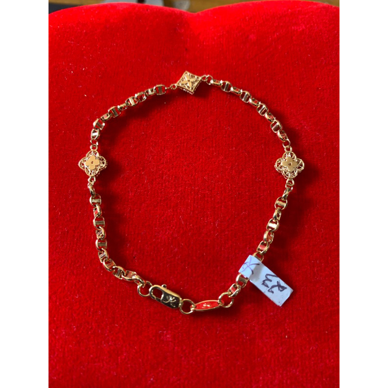 gelang tangan emas asli kdr 700 YT utama putra fancy clover