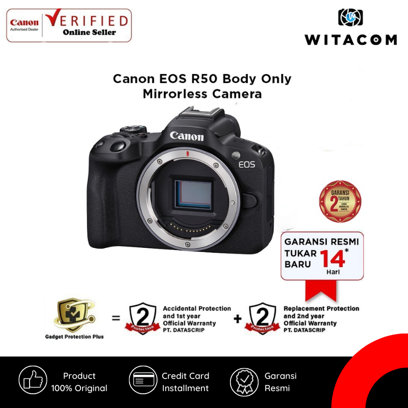 Canon EOS R50 / EOS R 50 Body Only Black - Garansi Resmi
