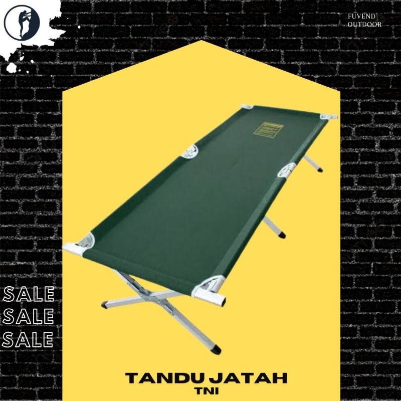 Tandu Tenda Velbed Original Jatah TNI Alas Tidur Aluminium Outdoor Safety