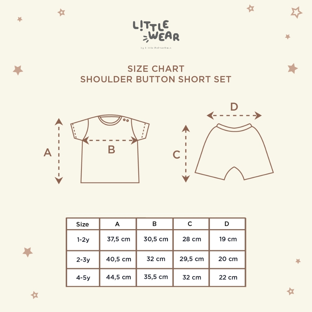 Little Palmerhaus - Little Wear Shoulder Button Short Set 19.0 (Setelan Anak)