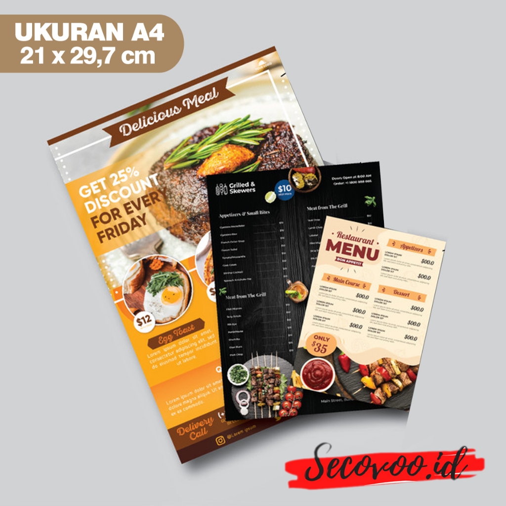 CUSTOM BUKU MENU / DAFTAR MENU FREE DESAIN