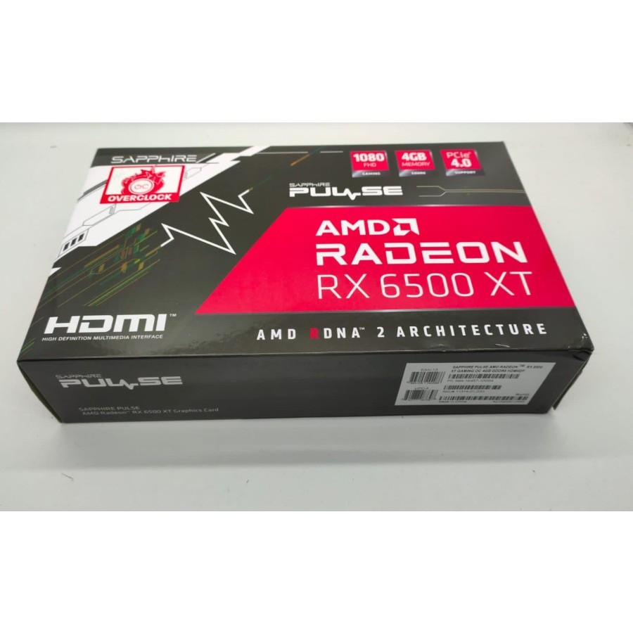 VGA SAPPHIRE RX 6500XT PULSE 4GB DDR6