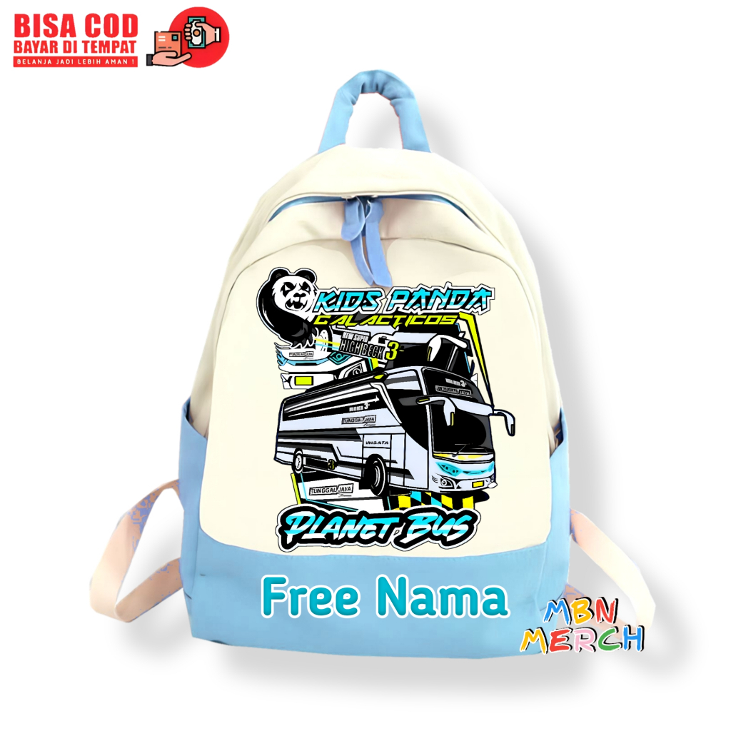 Tas ransel anak SD planet bus kids panda/bacpack anak
