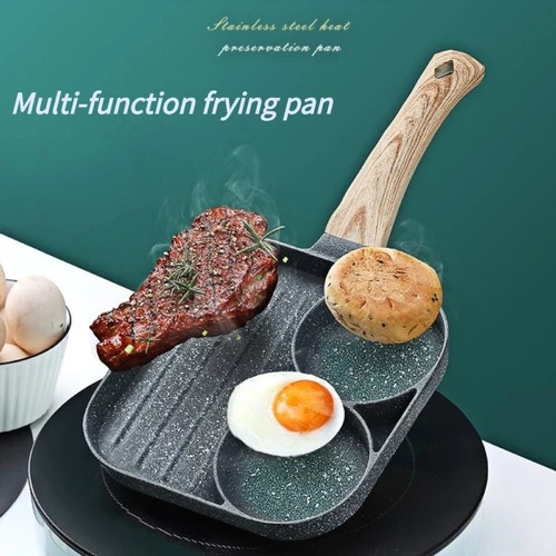 Burger Egg Grill Suggo Penggorengan Anti Lengket 3in1 Teflon Sekat 3