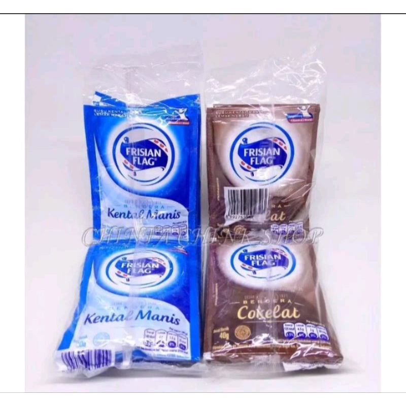 

Frisian Flag bendera renceng isi 6 sachet coklat/putih