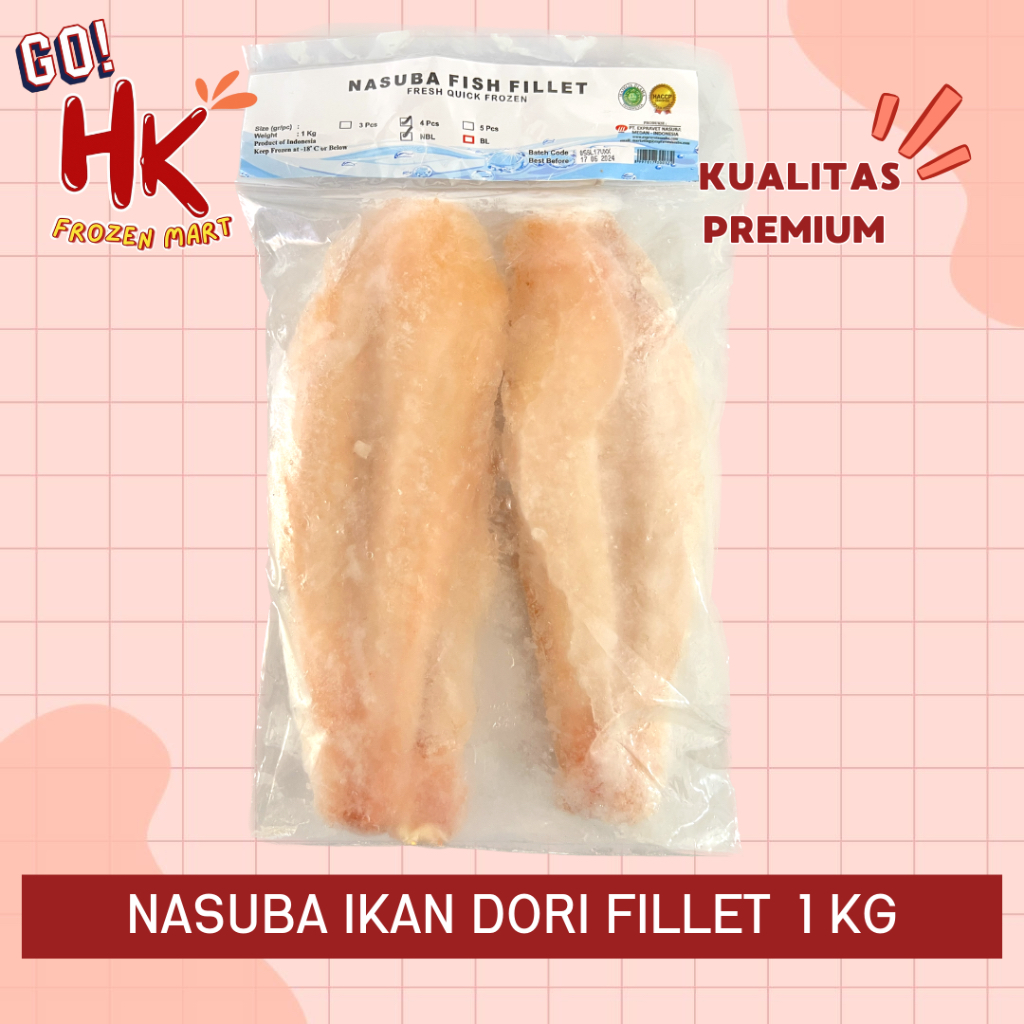 

Nasuba Ikan Dori Fillet 1 KG Kualitas PREMIUM | pangasius fish fillet Hotel Bintang 5 HK Frozen Mart
