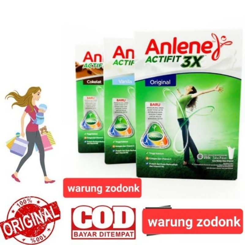 

ANLENE ACTIFIT 3X COKLAT/VANILA/ORIGINAL 240G