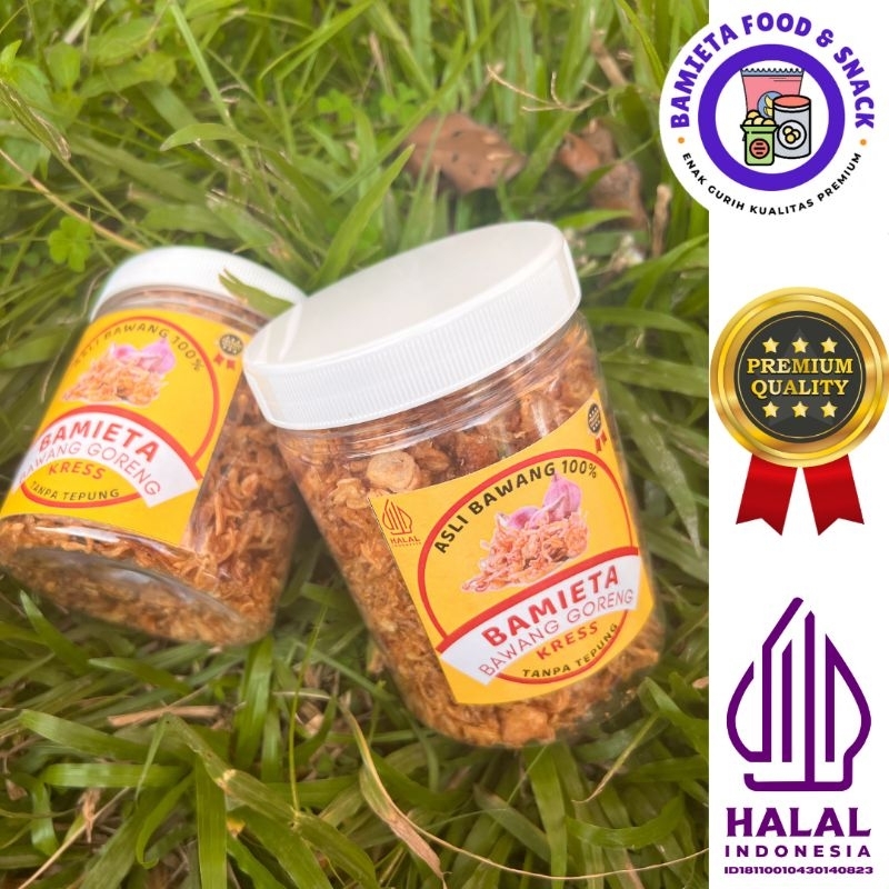 

Bawang Goreng ASLI 100% Premium Kriuk ukuran L (Toples 750ml) Murni Tanpa Campuran