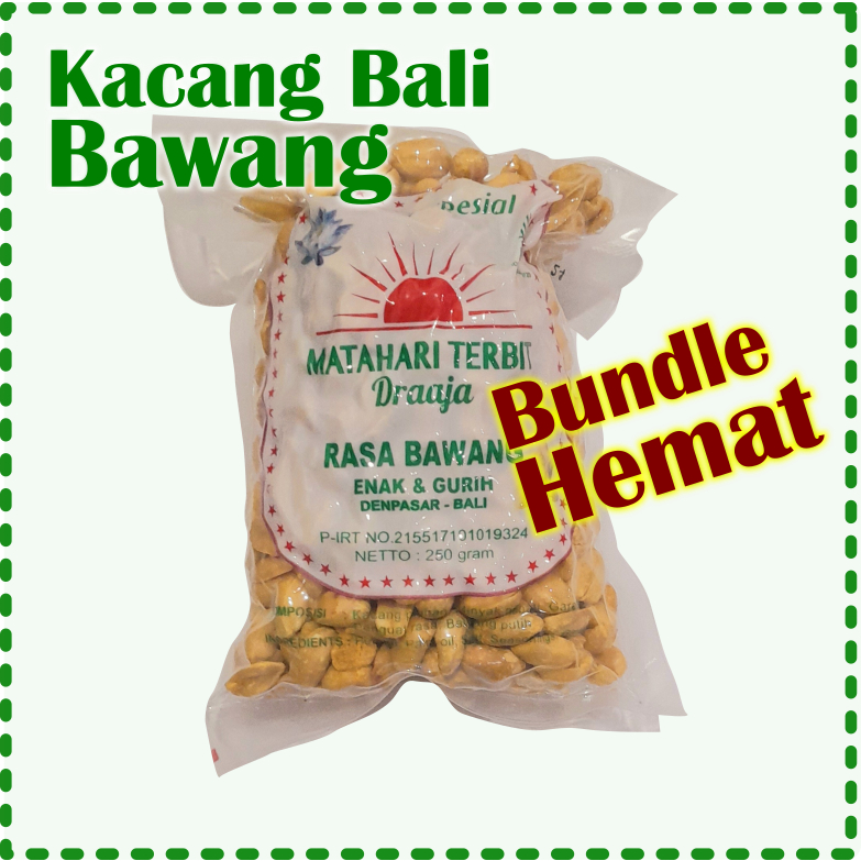 

Kacang Bali merk Matahari Terbit rasa bawang putih 250 gram