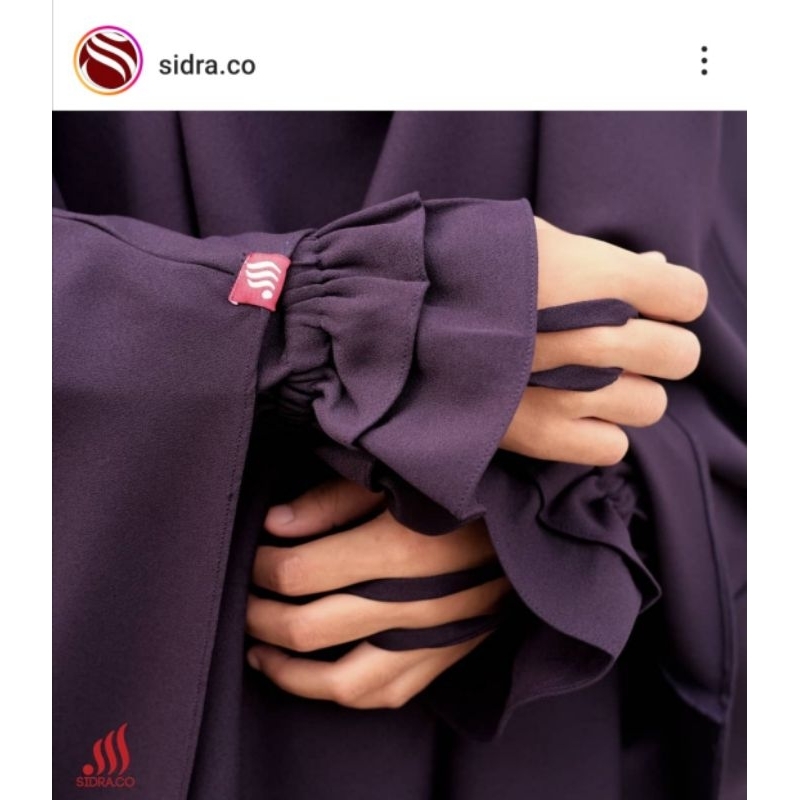 Preloved Sidra Annaba Set Black Size L cut to PB 135 cm