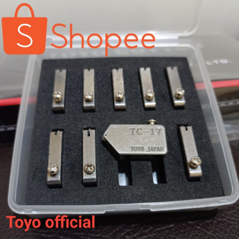 Mata pisau pemotong kaca toyo tc 17 original japan alat pemotong kaca, keramik, dan granit kepala ma