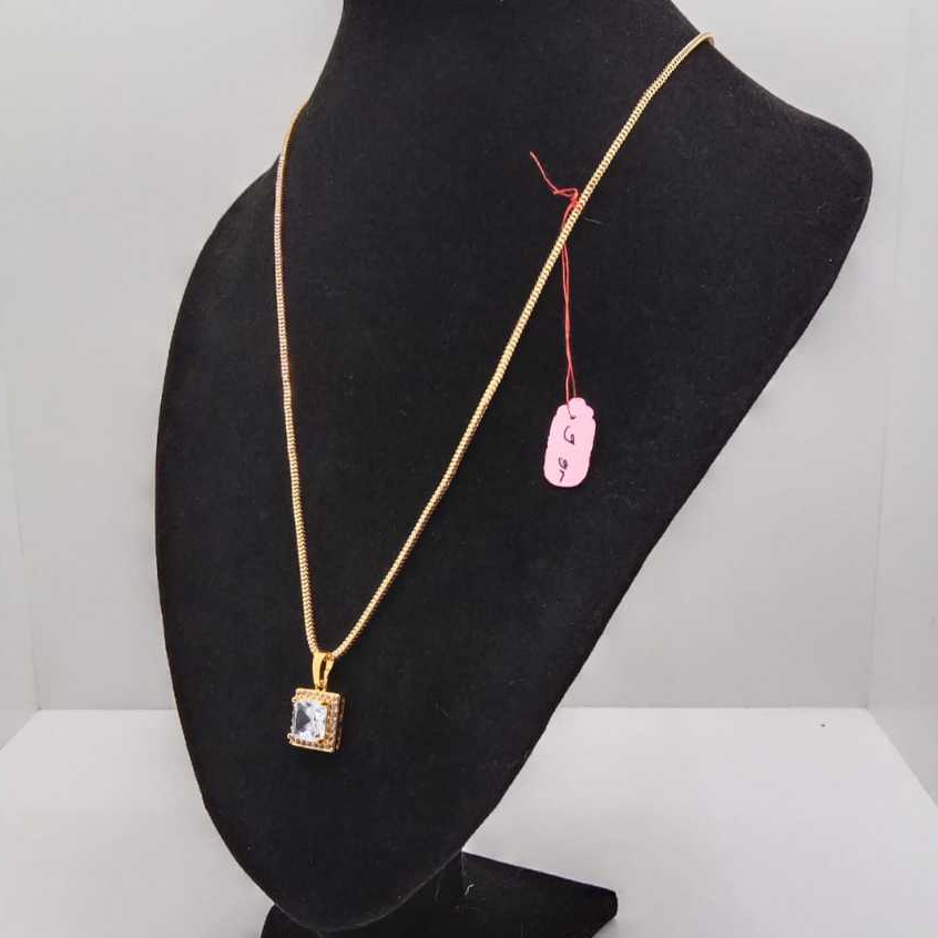 HeyKyo - Kalung Wanita Dewasa Lapis Emas Muda Model Liontin Permata Satu 7 gram Perhiasan Fashion Mi