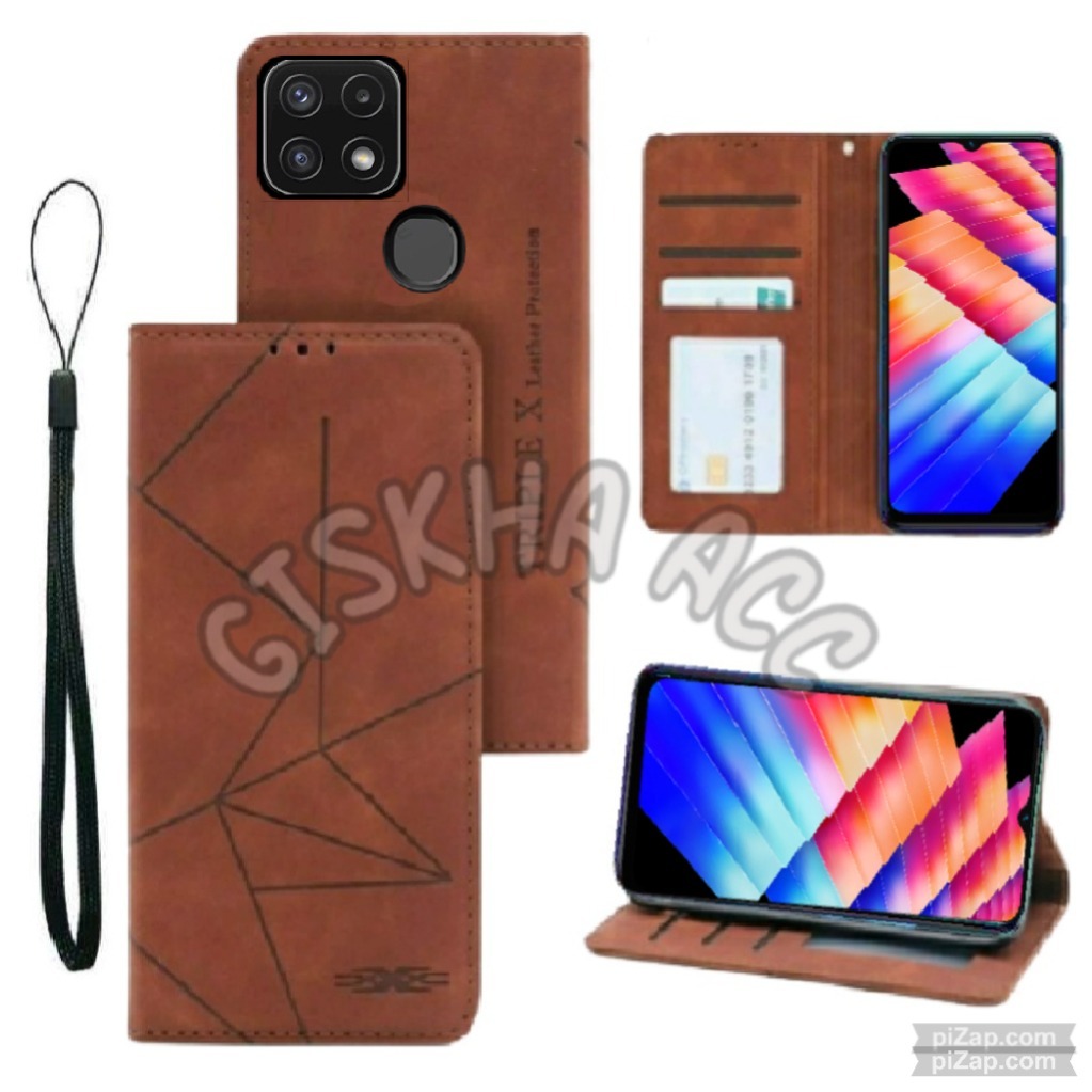 REALME C21 CASE LEATHER FLIP MAGNET CASE DOMPET HP SARUNG HP CASING HP