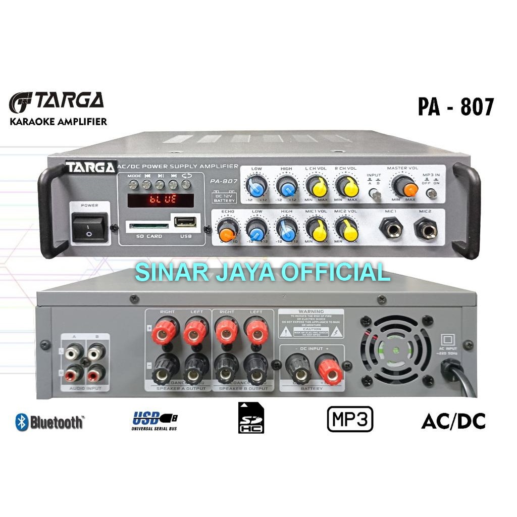 AMPLIFIER TARGA PA807 AMPLI TARGA PA 807