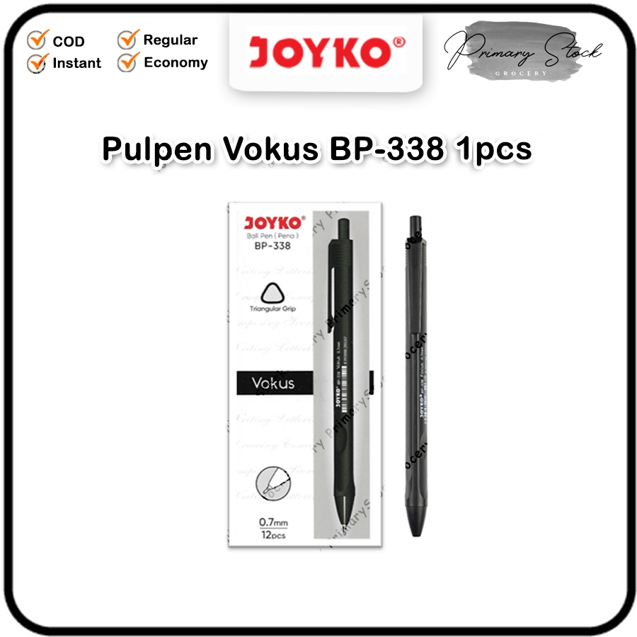 

Pulpen Joyko VOCUS BP-338 0.7mm Bolpen Cetek Pena Cetekan Ball PEN 0,7 mm Hitam