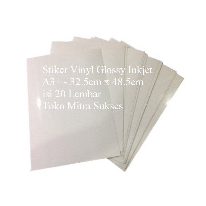 

Harga Termurah.. Stiker Vinyl Glossy Inkjet A3+ - 32.5cm x 48.5cm ARP