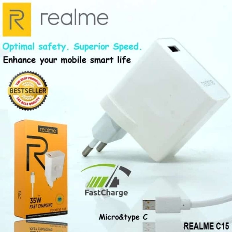 Charger Realme C15 35W (Support Fast Charging)