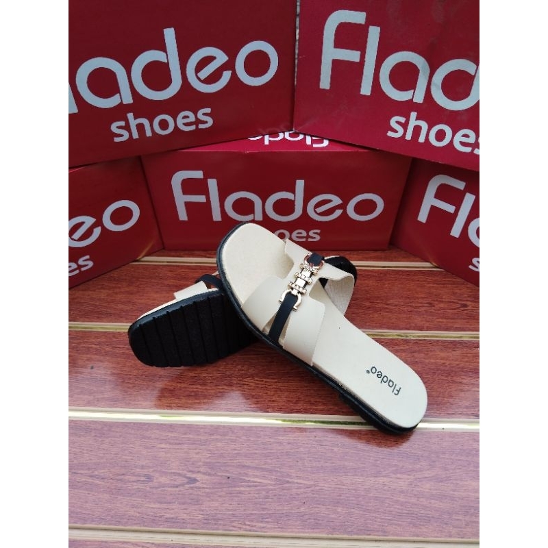 Sandal flad terbaru H gesper //sandal wanita motif B//sandal fladeo H gesper wanita