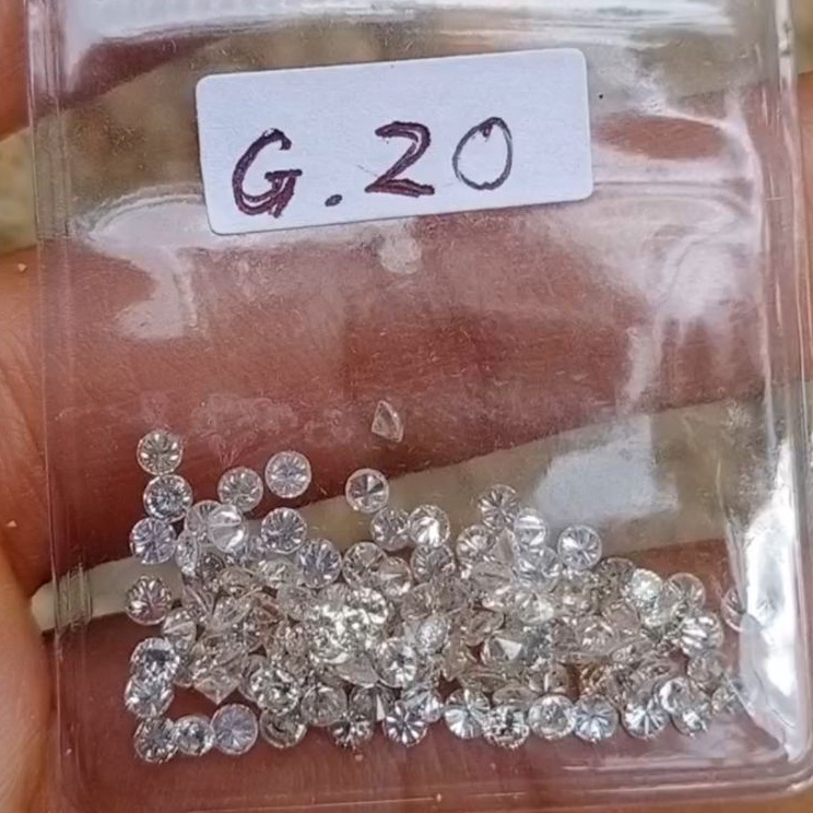 codeS8e8D Natural Diamond - Berlian Asli Eropa ukuran Gugur / pecah 20 (0,05 carat), berlian tabur e